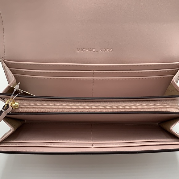 NWT MICHAEL KORS MIMI LARGE BIFOLD WALLET POWDER BLUSH COLOR - Picture 15 of 16